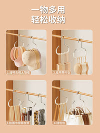 Multi-functional Hat and Bag Organizer Hooks for Wardrobe and Dorm Room, Space-Saving Design