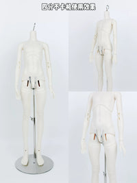 BJD Doll Stand with Waist Clip for 1/3, 1/4, 1/6 Scale Dolls, Stainless Steel