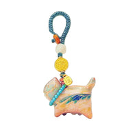 Lingyin Lacquer Cat Keychain Bag Charm Car Pendant