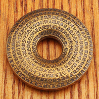 Solid Brass Pixiu and Six-Character Mantra Safety Buckle Keychain Pendant