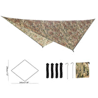 Lightweight Camouflage Camping Tarp Hammock Rain Fly and Picnic Mat