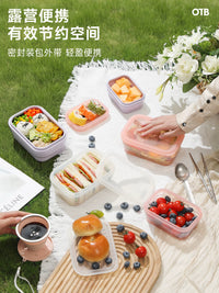 OTB Collapsible Silicone Lunch Box - Portable, Microwave-Safe, Foldable Food Storage Container