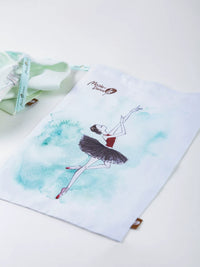 Children's Ballet Dance Shoe Bag Cotton Drawstring Pouch for Dancewear Storage