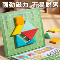 Deli Wooden Tangram Puzzle Set for Kids - Educational STEM Toy for Early Learning