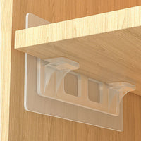 No-Drill Adhesive Shelf Support Pegs for Wardrobe and Cabinets, Heavy Duty Layered Partition Brackets