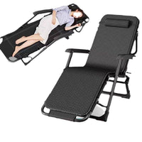 Folding Lounge Chair for Office, Balcony, and Outdoor Use, Single Person Recliner with Adjustable Positions
