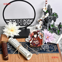 Miniature Chinese Style Screen Ornament for Photography Props and Desktop Decor