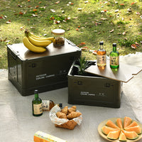 Foldable Outdoor Storage Box with Lid, Large Capacity Portable Camping & Picnic Organizer