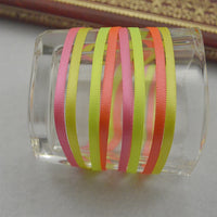 DIY Double-Sided Encrypted Polyester Satin Ribbon Set - 3mm, 40 Colors