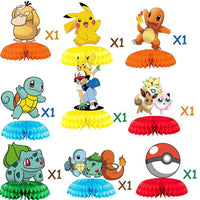 Pokemon Honeycomb Centerpiece Decorations for Birthday Parties and Events