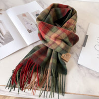 Australian Merino Wool Plaid Scarf for Men and Women, Classic British Style, Warm Winter Neckwear