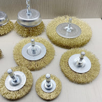 Hex Shank Drill Wire Brush Set for Metal Rust Removal and Wood Polishing