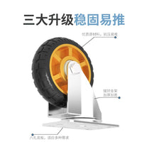 Directional Swivel Caster Wheels with Brake, Silent Rubber, 4-5 Inch for Carts and Trolleys