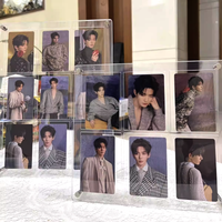 Acrylic 9-Grid Photo Frame Display Stand for 3-inch Instax Mini Photos and K-Pop Photocards