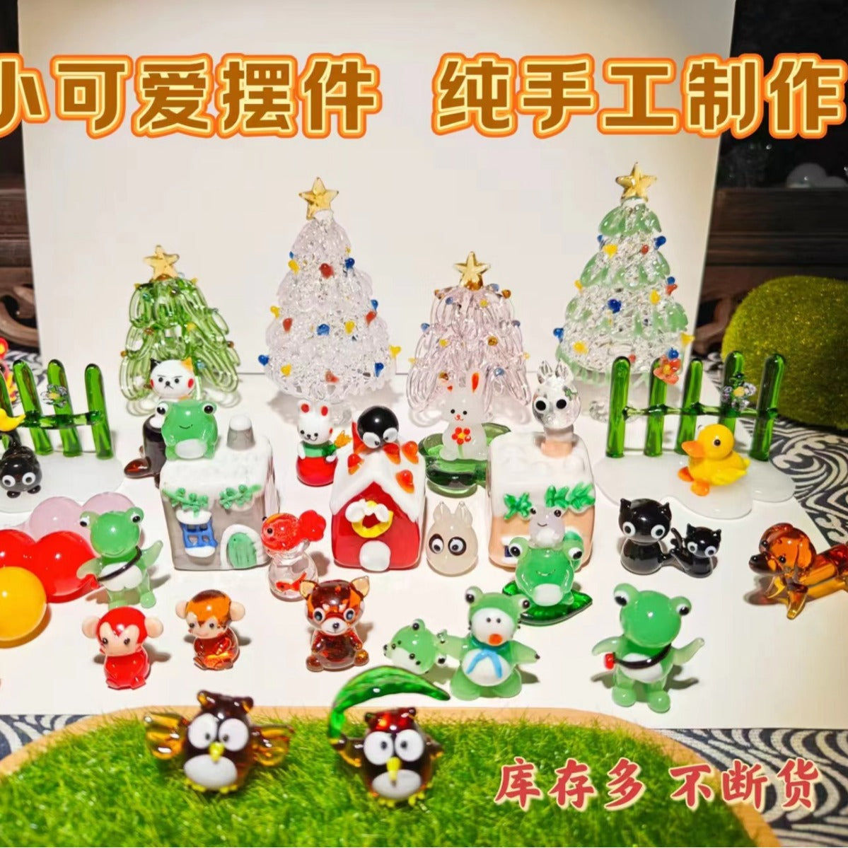 Mini Owl Christmas Tree Ornaments for Desktop Decor