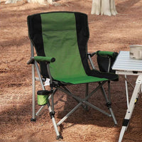 Portable Folding Camping Chair with Cup Holder, Durable Outdoor Fishing Beach Chair