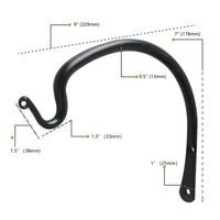 9-inch Half-Round Wall Plant Hanger for Outdoor Feeders, Wind Chimes, and Lanterns