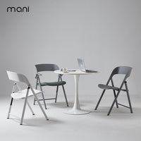 Foldable Portable Plastic Chair with Backrest for Home Office Training and Outdoor Use