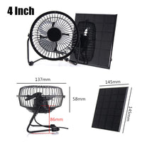 Mini Solar Powered Exhaust Fan Kit, 5W 4-inch Portable Greenhouse Ventilation Fan