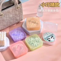 Macaron Color Portable Breathable Makeup Sponge Holder Travel Case