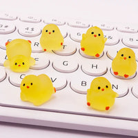 Luminous Mini Chick Figurines for Kids' Crafts and Decorations