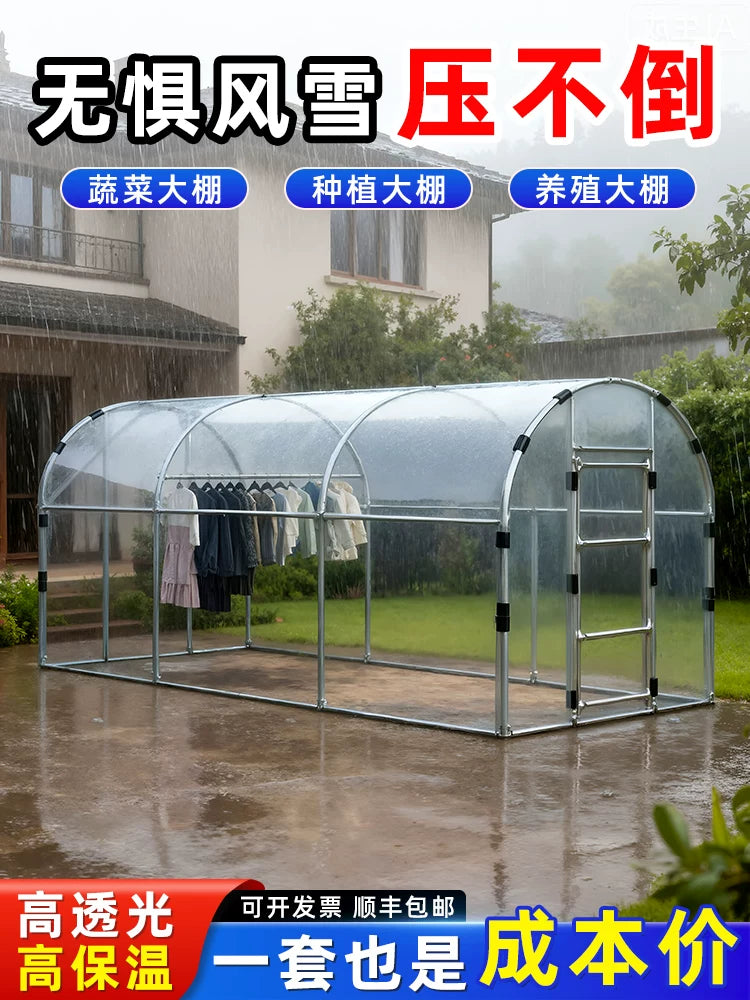 Portable Greenhouse Walk-in Plant Hot House for Outdoor Garden, Anti-freeze Warm Shed for Plants, Flowers, Vegetables