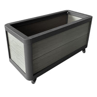 Outdoor WPC Planter Box for Garden Patio Balcony, Weather-Resistant Wood-Plastic Composite Flower Box