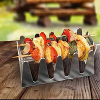 Portable Stainless Steel BBQ Rescher Grill for Outdoor Garden Gatherings - Multi-functional Inlaid Design