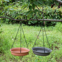 Outdoor Hanging Bird Feeder and Bath, Resin Garden Bird Feeder