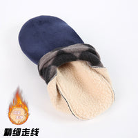 Adult Men's Non-Slip Indoor Floor Socks with Plush Lining for Autumn/Winter