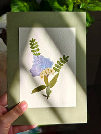 Dream Garden Handmade Pressed Real Flower Birthday Wedding Vow Gift Card
