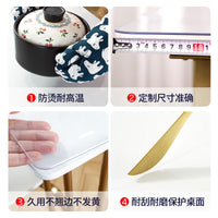 Clear PVC Round Tablecloth Protector, Waterproof, Oil-Proof, Heat-Resistant Table Mat