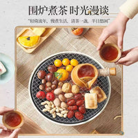 Portable Charcoal Grill for Home and Outdoor Use - Multifunctional Round BBQ Grill for Tea Ceremony and Roasting