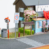 1:64 Scale Miniature Traffic Sign Model for Dioramas and Architectural Scenes