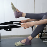 Gradient Backless Pilates Yoga Socks with Anti-Slip Silicone Grips