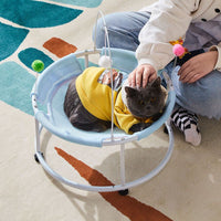 Elevated Breathable Cat Hammock Bed for All Seasons, Detachable & Washable Pet Lounger