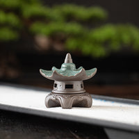 Chinese Zen Ceramic Pavilion Aquarium Landscaping Ornament
