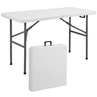 Portable Folding Table for Outdoor Camping, Picnics, and Home Use - Lightweight Plastic Dining Table