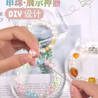 Clear Acrylic Bracelet Display Stand for Jewelry, Beads, and Collectibles - Organizer Tray and Photography Prop
