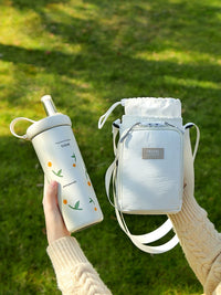 Multifunctional Insulated Water Bottle Bag with Phone Pouch, Adjustable Shoulder Strap