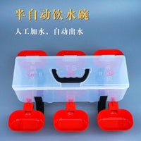 Automatic Poultry Waterer with Transparent Bucket for Chickens, Ducks, Geese