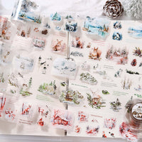 Winter Forest PET Tape for DIY Scrapbooking and Journaling, 6 Designs