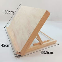 Portable Wooden Tabletop Easel for Artists, Foldable Art Drawing Board Stand, Adjustable Writing Slope