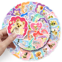 60-Sheet Cute Pet Emoji Graffiti Stickers for Kids' DIY, Phone Cases, Luggage