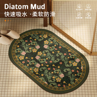 Diatomaceous Earth Bath Mat, Non-Slip Quick Dry Absorbent Shower Floor Mat for Bathroom Entryway