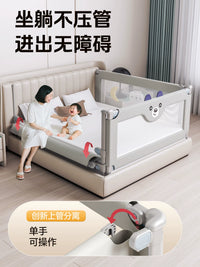 Novanya 3-Sided Baby Bed Rail Guard for Toddlers, Anti-Fall Protection, Adjustable Height