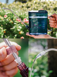 Long Spout Watering Can for Indoor Plants and Garden, Stainless Steel with Transparent Body