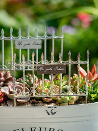 Vintage Iron Art Fence Plant Pot Decor for Garden Balcony