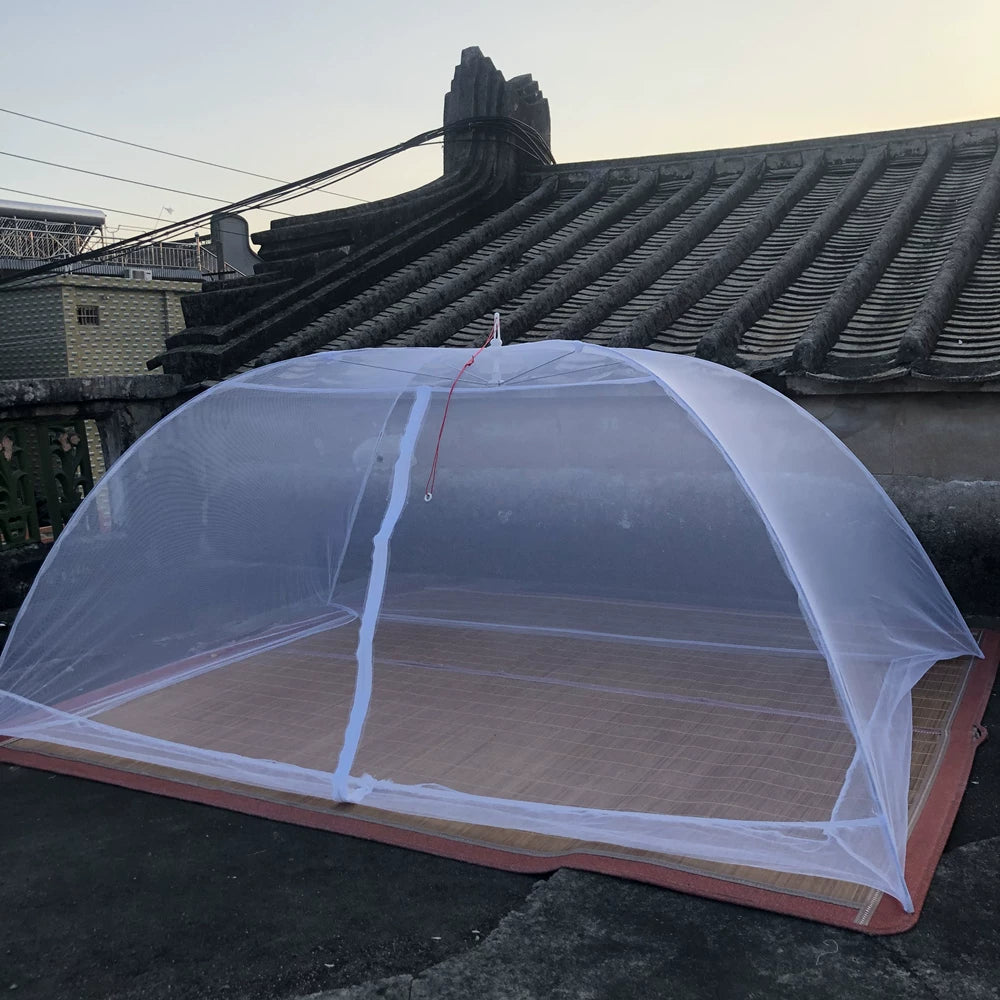 Foldable Pop-Up Mosquito Net Tent for Adults - No Bottom, Portable Insect Protection for Outdoor and Indoor Use