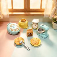 Dollhouse Miniature Toaster and Mixer Set for Pretend Play Kitchen